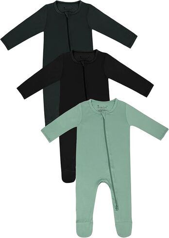 Jimonda Baby Romper Boys Girls Bamboo Pajamas 2-Way Zipper Footed Unisex Zip-Up Sleepers Sleep and Play pjs in Kuwait