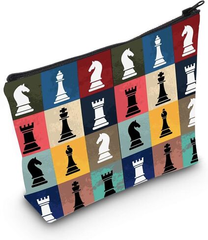 هدية Pofull Chess Gift Funny Funder for Chess Players Chess Master Gift Chess Poard Board Lover Cosmetic Bag (حقيبة الشطرنج) in Kuwait