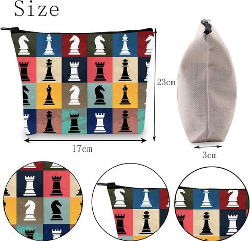 هدية Pofull Chess Gift Funny Funder for Chess Players Chess Master Gift Chess Poard Board Lover Cosmetic Bag (حقيبة الشطرنج) in Kuwait