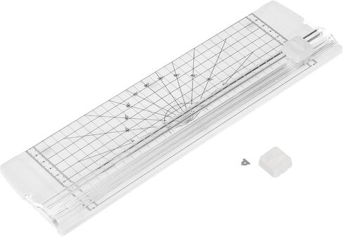 PATIKIL 12 Inch Paper Trimmer, A4 Size Portable Paper Cutter Slicer Scrapbooking Tool with Replacement Cutter Head for Craft Paper Photo Cardstock, White in Saudi Arabia