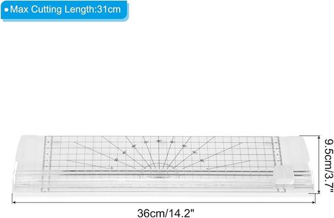 PATIKIL 12 Inch Paper Trimmer, A4 Size Portable Paper Cutter Slicer Scrapbooking Tool with Replacement Cutter Head for Craft Paper Photo Cardstock, White in Saudi Arabia