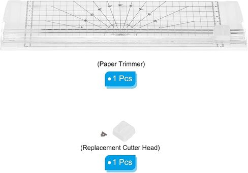 PATIKIL 12 Inch Paper Trimmer, A4 Size Portable Paper Cutter Slicer Scrapbooking Tool with Replacement Cutter Head for Craft Paper Photo Cardstock, White in Saudi Arabia