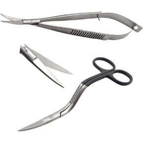 Bundle of Castroviejo Scissors 5.5" CURVED Bent Handle Curved Embroidery Scissors