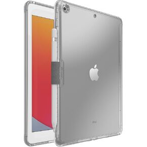 OtterBox - حافظة متناسقة لجهاز iPad 7th/8th/9th Gen مقاس 10.2 بوصة (فقط) - حافظة كمبيوتر لوحي مقاومة للخدش مع حامل أقلام Apple، تصميم أنيق ونحيف (شفاف)