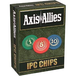 Renegade Games Studio: Axis & Allies: IPC Chips - 75 Weighted Chips, 1-5-10 Denominations, Plastic Storage Tray, Strategy Board Game Accessory Upgrade