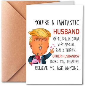 Trump Birthday Card for Women Men, Humorous Trump Birthday Card for Dad or Mom, Happy Birthday Card for Husband Wife, Unique Birthday Gift for Him Her
