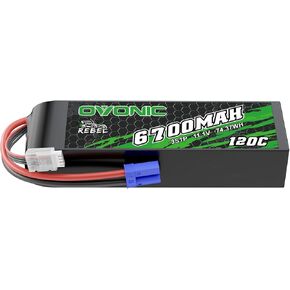 Ovonic 11.1v 120c 6700mah 3s Lipo Battery مع EC5 Slop for RC Car Boat Truck Models