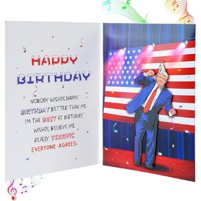 Funny Dance Birthday Card Music & LED Lights, 3D Pop Up Birthday Cards - Play Happy Birthday Song Gifts for Men Women Men Kids Child Dad Father Wife