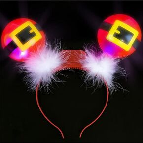 شركة Dreidel Christmas Santa Belt Ornament Design Light-Up ، ملحق أزياء عيد الميلاد ، لصالح الحفلة ، 10 "