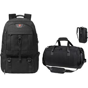 80L Travel Backpack & Travel Duffle Bag, 18 Inch Laptop Backpack for Men Women, Waterproof Anti-Theft TSA Friendly Flight Approved Back Pack