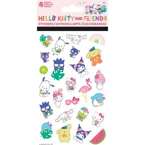 Hello Kitty والأصدقاء - Trend Trend Tropical - ملصقات قياسية - 4 ملصقات قياسية - 4 ورقة - 4 ورقة