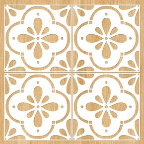 4 قطع من القابل لإعادة الاستخدام البلاط stencils 8 × 8 بوصات الإستنسل الجدار الإستنسل الإسبانية الإسبانية للطلاء على الأرضيات ، والبلاط ، والفناء الخرساني ، والجدار ، والأثاث ، والقماش ، وحرف النسيج