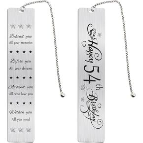JZXWAN Happy 54 HOMETS للنساء الرجال ، 54 عامًا من هدية الإشارة إلى Home Home Home لها ، Happy 54 Yr Bday Book Mark for Female ، 1971 Bd Present