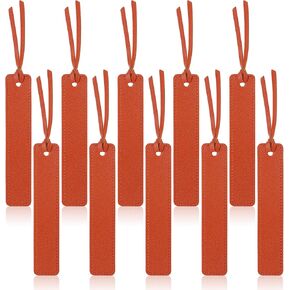 10Pcs Leather Bookmarks Classic Stitched Bookmark Classic Style Stitched Book Mark Personalized Leather Rope Page Markers for Book Lovers Readers Writers Man Women