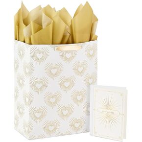 Hallmark 13" Large Gift Bag with Tissue Paper and Card (Happy Bday Balloons) for Kids, Grandchildren, Friend, Coworkers