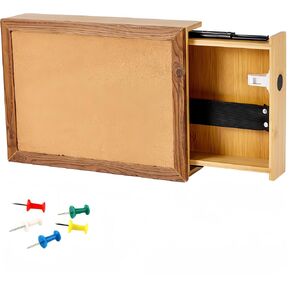 Secure Storage Compartment Wall Shelf with Magnetic Lock，Hidden Wall Safe Cabinet (Cork Cover)