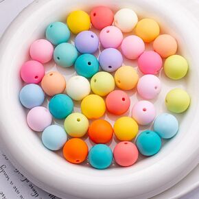 Agrifilm 100Pcs 16MM Multicolor Acrylic Round Beads for DIY Bead Pen, Necklace and Bracelet Making