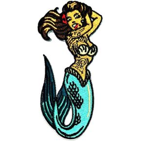 Little Mermaid Classic Movie Movie Sewridered On Patch Deferiques Jeans Juver Backpack T Shirt Badge Cloth Craft Craft for Kids Teens Ons (J)