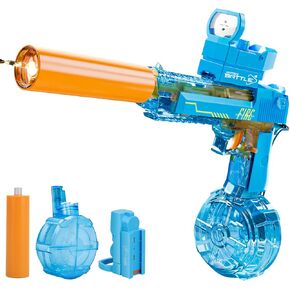 Electric Water Guns for Kids Ages 4-8: Automatic Squirt Gun 32FT Long-Range Large Capacity Water Gun Ideal for Pool Party Beach and Backyard Battles Summer Outdoor Water Toy for Kids 8-12, Blue