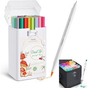 Ohuhu Journal Marker أقلام 40 ألوان وعلامات الكحول