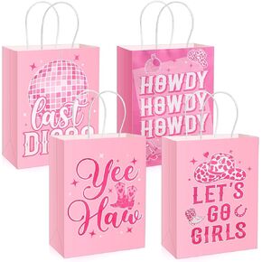 Tenceur 24 PCS Pink Cowgirl Party Party Favors Let's Go Go Girls Girl Gift Lage for Birthday Wedding Last Rodeo Bachelorette Party Decorations ، 5.9 × 3.1 × 7.8 بوصة