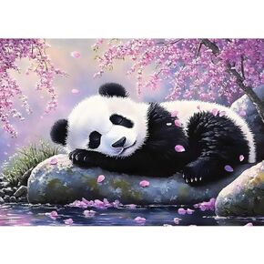 MXJSUA لطيف Panda 5D مجموعات الطلاء الماس للبالغين ، مجموعات فن الماس للمبتدئين ، DIY الكامل الجولة Dior Dots مجموعات الفن الجوهري لديكور الجدار المنزل 12x16 بوصة