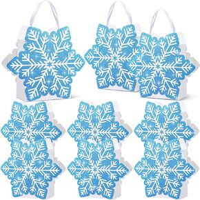 Kolldenn 12 PCS Snowflake Party Party Favors Plitter Small Wonderland Paper Treat
