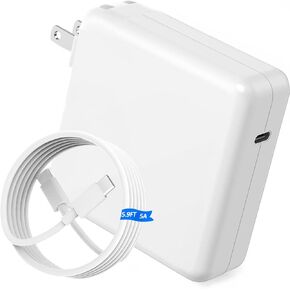 شاحن ماك بوك برو لشاحن ماك بوك اير 96 وات USB C للكمبيوتر المحمول لشاحن ماك بوك برو USB C، شاحن Ipad متضمن كابل من النوع C