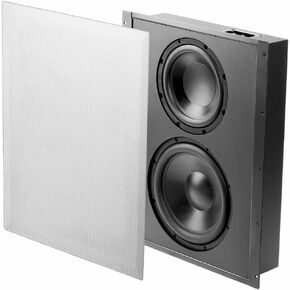 OSD Trimless in Wall Subwoofer Dual 8" Woofers 300W Sealed Enclosure Magnetic Grill SL800