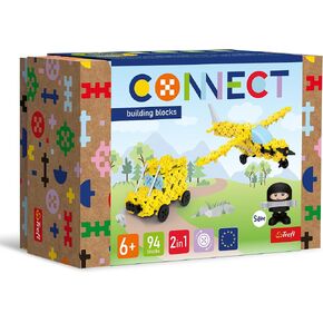 قم بتوصيل Trefl Construction Bricks 2-in-1-مركبة Avionette/Off-Road-94 قطعة: 89 من طوب البناء + 5 طوب بناء ، للبالغين والأطفال الذين تتراوح أعمارهم بين 6 سنوات وما فوق