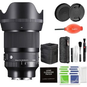 Sigma 50mm f/1.4 DG DN Art Lens for Sony E-Mount (Black) with Advanced Bundle Accessories | 315965 | sigma 50mm Lens