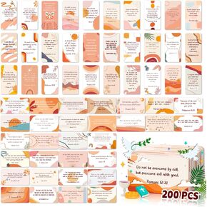 200 بطاقات صلاة ، بطاقات آية الكتاب المقدس بوهو بطاقات الكتاب المقدس للنساء الرجال ، وبطاقات التشجيع المسيحية المصغرة هدايا الكتاب المقدس لوازم مجلس الصلاة الملهمة