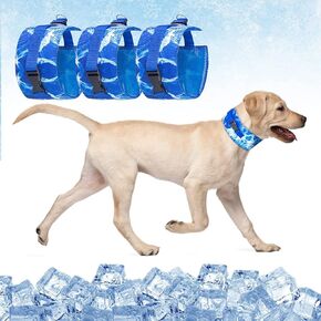 Bingpet Dog Colding Bandana Planars - 3 Pack Puppy Pet Ice Cool Cold for Summer Bandanas for Class and Medium