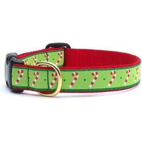 Up Country Canc-l Candy Cane Twlar L Wide (1 inch) COD COLLAR 300 G