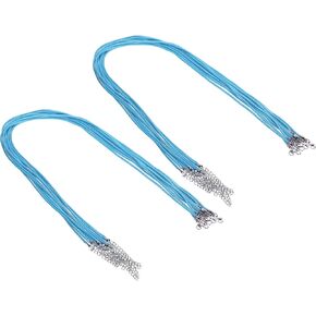 PATIKIL 24" Necklace Cord, 20 Pcs Waxed Bracelet String 1.5mm Thickness Necklace Ropes Bulk with Clasp for Pendants Bracelets Jewelry Making DIY Craft, Multicolor