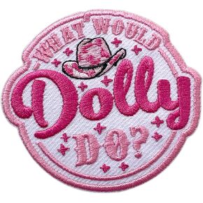 ما الذي يمكن أن يفعله Dolly التصحيح ، موسيقى الريف 3 بوصات على/خياطة على بقع النسيج المُرضع للملابس للملابس الجينز ، بقع التطريز Girly Cowgirl for Girl Boy Teenager