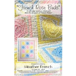 French Roses Buds Baby Infant Quilt Pattern Shabby Chic Design