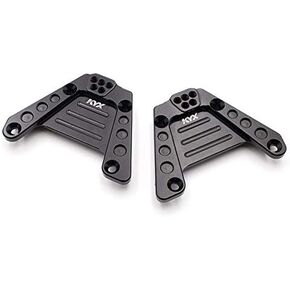 KYX Racing Aluminum Rear Shock Towers Suspension Bracket Shock Absorber Bracket for 1/10 RC Crawler Car Axial SCX10 III AXI03007 SCX10.3 (Black)