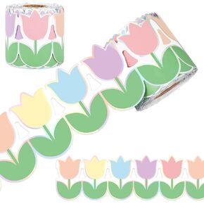 Whaline 65.6ft Dog Paw Bulletin Board Border Holographic Cute Pet Paw Paw Die Cut Floor Tril