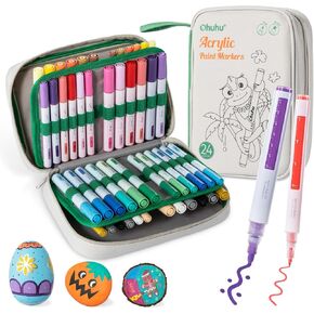 علامات الطلاء الأكريليك Ohuhu 48 PCS وعلامات الكحول
