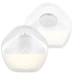 Milk Collectors for Breastfeeding, 2 Pack Silicone Milk Catcher for Leaking Milk, Wearable Milk Saver Breastmilk Collection Reusable Nursing Cups for Bra, Discreet Breast Shells for Sore Nipples