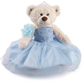 Quinceanera Doll Quince Teddy Bear with Dress,Quinceanera Decorations for Girls Gifts,OSO De Peluche para 15 Años Con Vestido,Centro De Mesa Muñecas para 15 Años Quinceañeras (Blue)