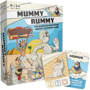 Gamewright - Mummy Rummy 30th Anniversary Edition - لعبة بطاقة للأعمار 8+ ، 2-6 لاعبين