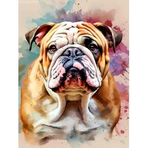 مجموعات ألوان Goldyyyfrog Diamond Paints Bulldog Bulldog Diamond Art Kits للبالغين Bulldog Painting Crafts Home Wall Decor