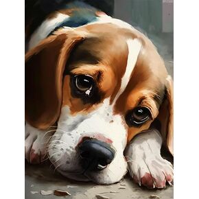 5D DIY Diamond Painting Kit Animal Close-Ups Full Diamond Diamond Beagle Art Art Kit للمبتدئين الفقراء الكلب Diamond Paint