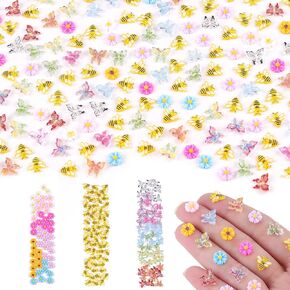 150pcs الفراشات الراتنجات المصغرة الزهور للحرف المصغرة حيوانات راتنجات للمناظر الطبيعية للدمى الجنية الدقيقة