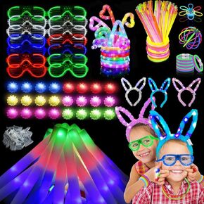 30PCS FOAM GLOW العصي + 260 PCS توهج الحفلات لوازم