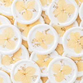 20pcs Handmade Floral Wax Seal Stickers - Dried Flower Self-Adhesive Seals，White Wax Sealing for Wedding Invitations, Gifts Wrap, Envelopes(Pink) in Kuwait