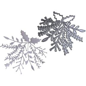 أوراق الصنوبر Holly Leaf Christmas Green Metal Cutting Die Die Cuts for Diy Scrapbooking Photo Photo Paper Paper Crrafting Making Decorative
