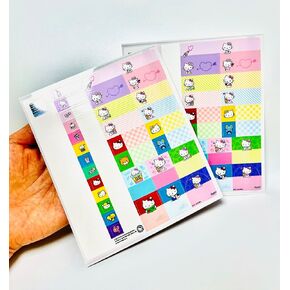 KITTY's Waterproof Name Stickers Labels 62Ct - 2 Sheets - Officially Licensed